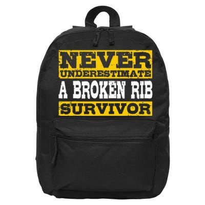 Broken Rib Survivor Get Well Soon 16 in Basic Backpack