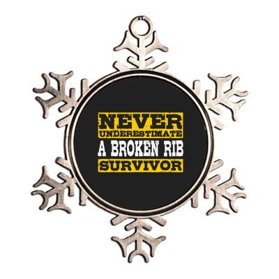 Broken Rib Survivor Get Well Soon Metallic Star Ornament