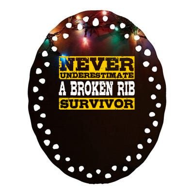 Broken Rib Survivor Get Well Soon Ceramic Oval Ornament