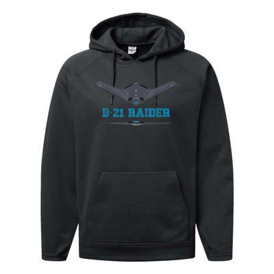 B21 Raider Stealth Bomber Aircraft; Usa Airplane Aviation Performance Fleece Hoodie