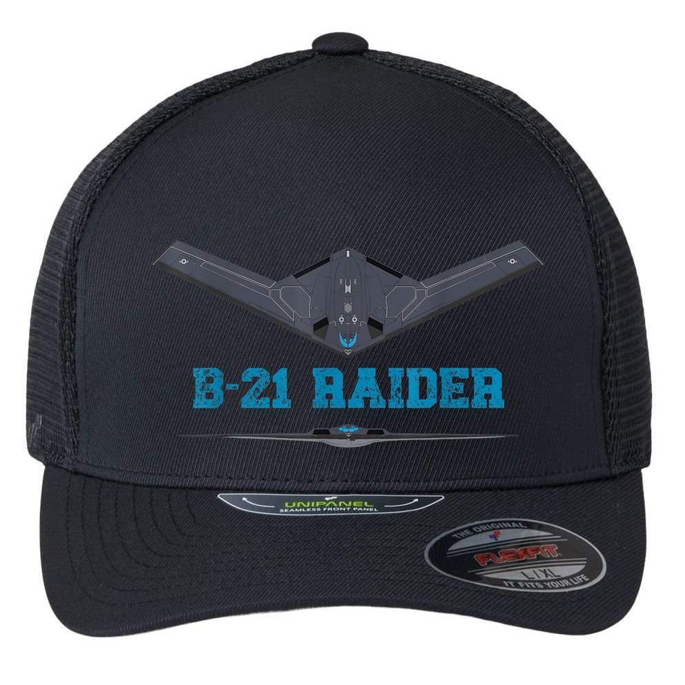 B21 Raider Stealth Bomber Aircraft; Usa Airplane Aviation Flexfit Unipanel Trucker Cap