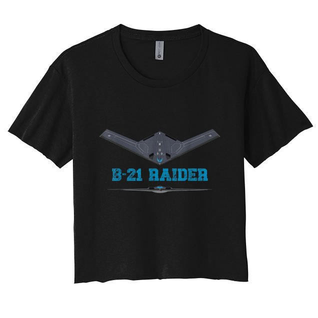 B21 Raider Stealth Bomber Aircraft; Usa Airplane Aviation Crop Top