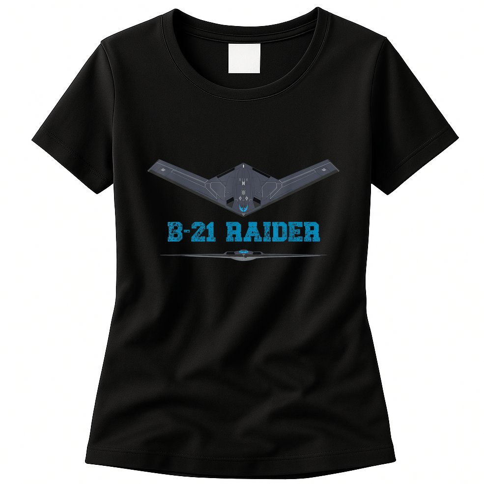 B21 Raider Stealth Bomber Aircraft; Usa Airplane Aviation Womens T-Shirt