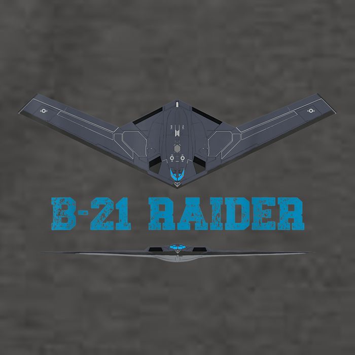 B21 Raider Stealth Bomber Aircraft; Usa Airplane Aviation Vector Backpack
