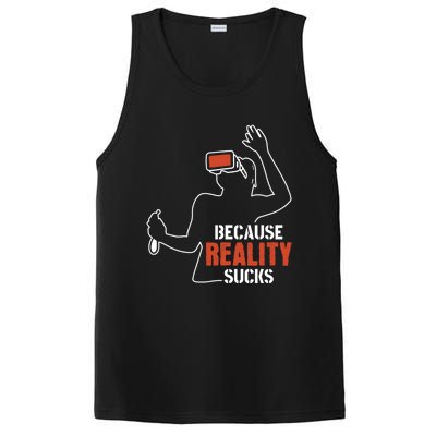 Because Reality Sucks Virtual Reality Gaming Gamer Gift PosiCharge Competitor Tank