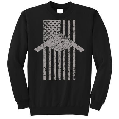 B21 Raider Stealth Bomber Patriotic Vintage American Flag Sweatshirt