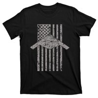 B21 Raider Stealth Bomber Patriotic Vintage American Flag T-Shirt