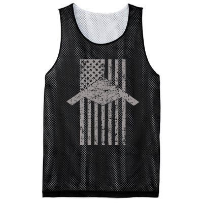 B21 Raider Stealth Bomber Patriotic Vintage American Flag Mesh Reversible Basketball Jersey Tank