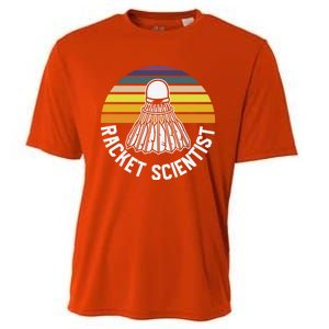 Badminton Racket Scientist Funny Badminton Gift Cooling Performance Crew T-Shirt