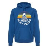 Badminton Racket Scientist Funny Badminton Gift Premium Hoodie