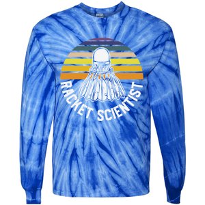 Badminton Racket Scientist Funny Badminton Gift Tie-Dye Long Sleeve Shirt