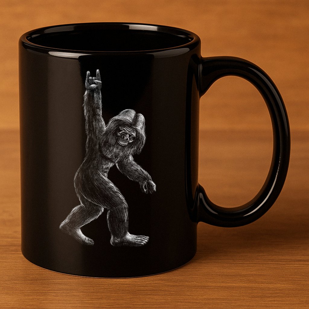 Bigfoot Rock Star 11oz C Handle Ceramic Mug