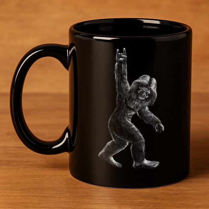 Bigfoot Rock Star 11oz C Handle Ceramic Mug