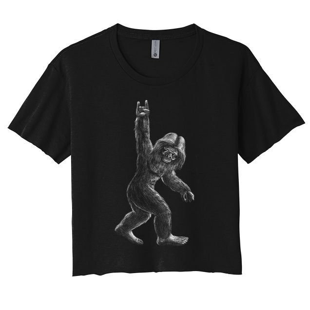 Bigfoot Rock Star Women's Crop Top Tee