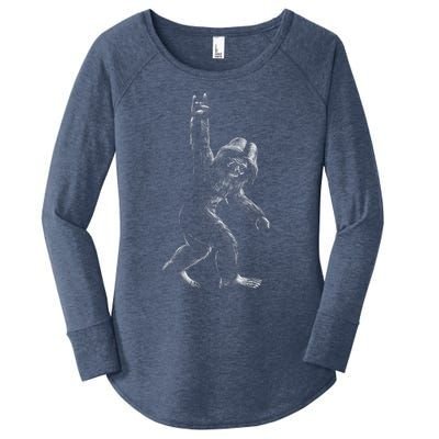 Bigfoot Rock Star Women's Perfect Tri Tunic Long Sleeve Shirt