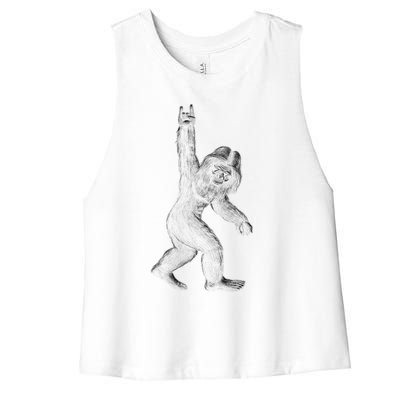 Bigfoot Rock Star Women's Racerback Cropped Tank