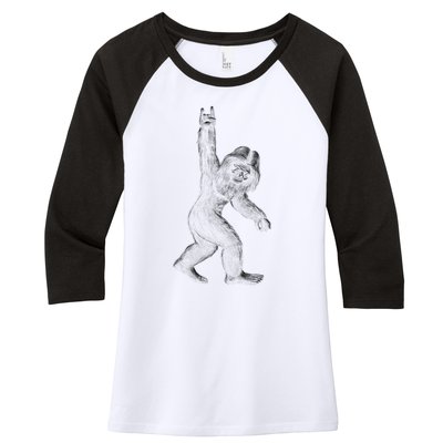 Bigfoot Rock Star Women's Tri-Blend 3/4-Sleeve Raglan Shirt