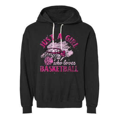 Basketball Retro Style Vintage Garment-Dyed Fleece Hoodie