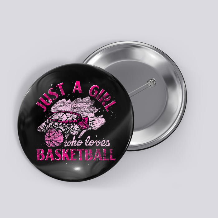 Basketball Retro Style Vintage Button