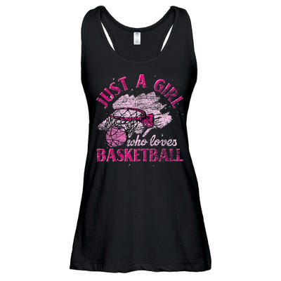 Basketball Retro Style Vintage Ladies Essential Flowy Tank