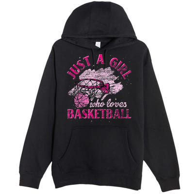 Basketball Retro Style Vintage Premium Pullover Hoodie