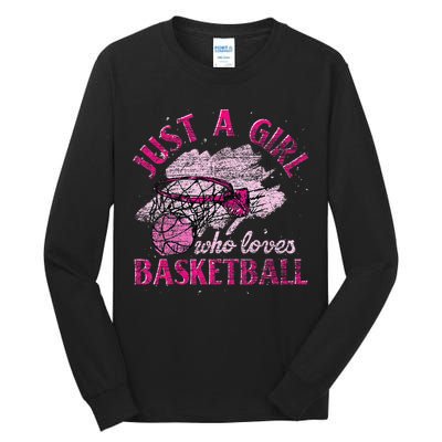 Basketball Retro Style Vintage Tall Long Sleeve T-Shirt