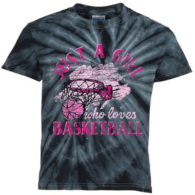 Basketball Retro Style Vintage Kids Tie-Dye T-Shirt