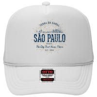 Brazil Retro Style Vintage SãO Paulo High Crown Mesh Back Trucker Hat