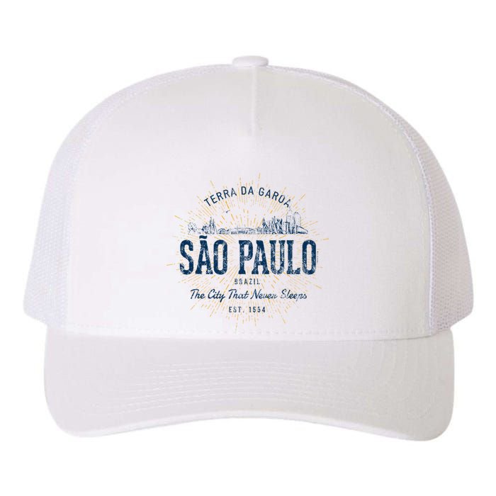 Brazil Retro Style Vintage SãO Paulo Yupoong Adult 5-Panel Trucker Hat