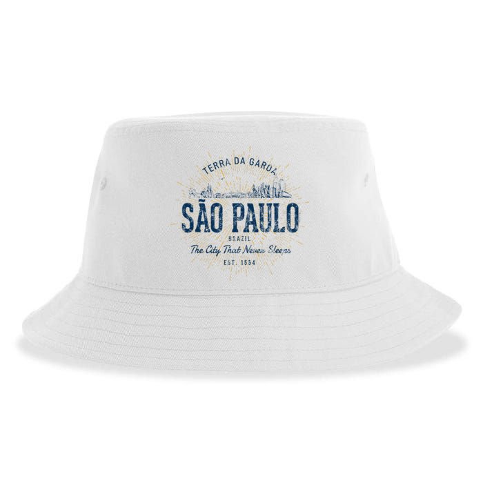 Brazil Retro Style Vintage SãO Paulo Sustainable Bucket Hat