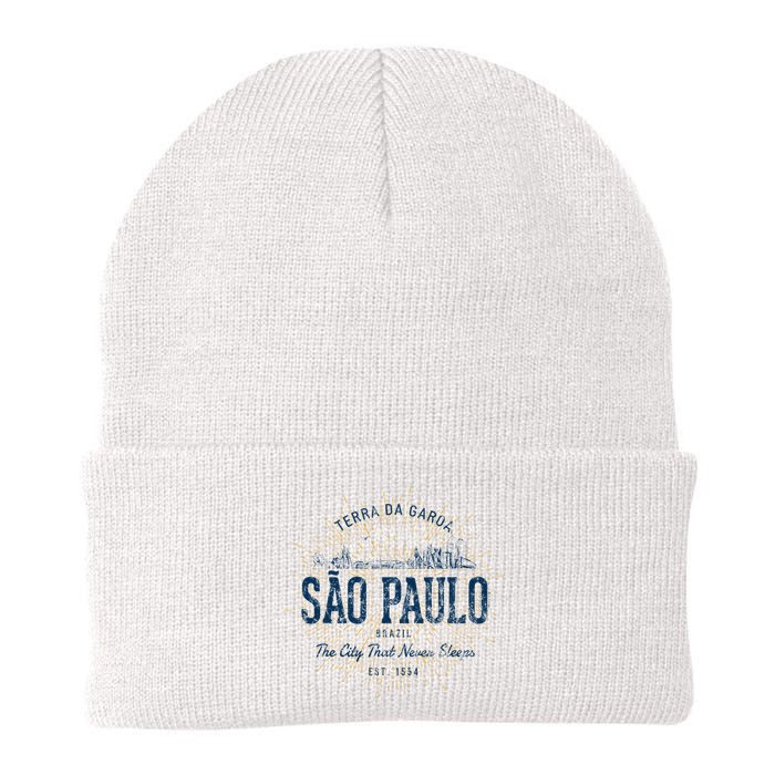 Brazil Retro Style Vintage SãO Paulo Knit Cap Winter Beanie