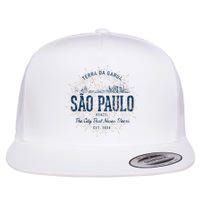 Brazil Retro Style Vintage SãO Paulo Flat Bill Trucker Hat