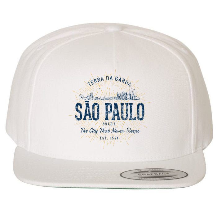 Brazil Retro Style Vintage SãO Paulo Wool Snapback Cap