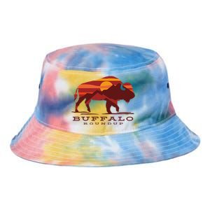 Buffalo Roundup State Park South Dakota Sunset Tie Dye Newport Bucket Hat