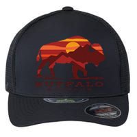 Buffalo Roundup State Park South Dakota Sunset Flexfit Unipanel Trucker Cap