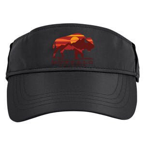 Buffalo Roundup State Park South Dakota Sunset Adult Drive Performance Visor