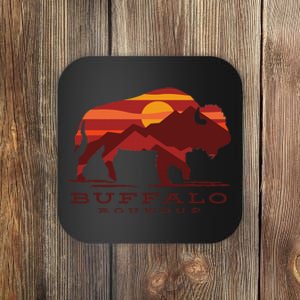 Buffalo Roundup State Park South Dakota Sunset Coaster