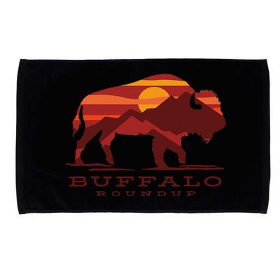 Buffalo Roundup State Park South Dakota Sunset Microfiber Hand Towel