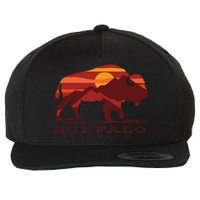 Buffalo Roundup State Park South Dakota Sunset Wool Snapback Cap