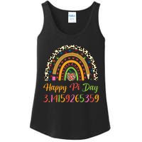 Boho Rainbow Spiral Pi Math Teacher 3 14 Happy Pi Day Great Gift Ladies Essential Tank