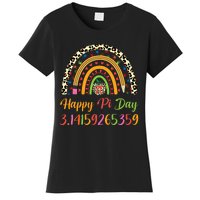 Boho Rainbow Spiral Pi Math Teacher 3 14 Happy Pi Day Great Gift Women's T-Shirt