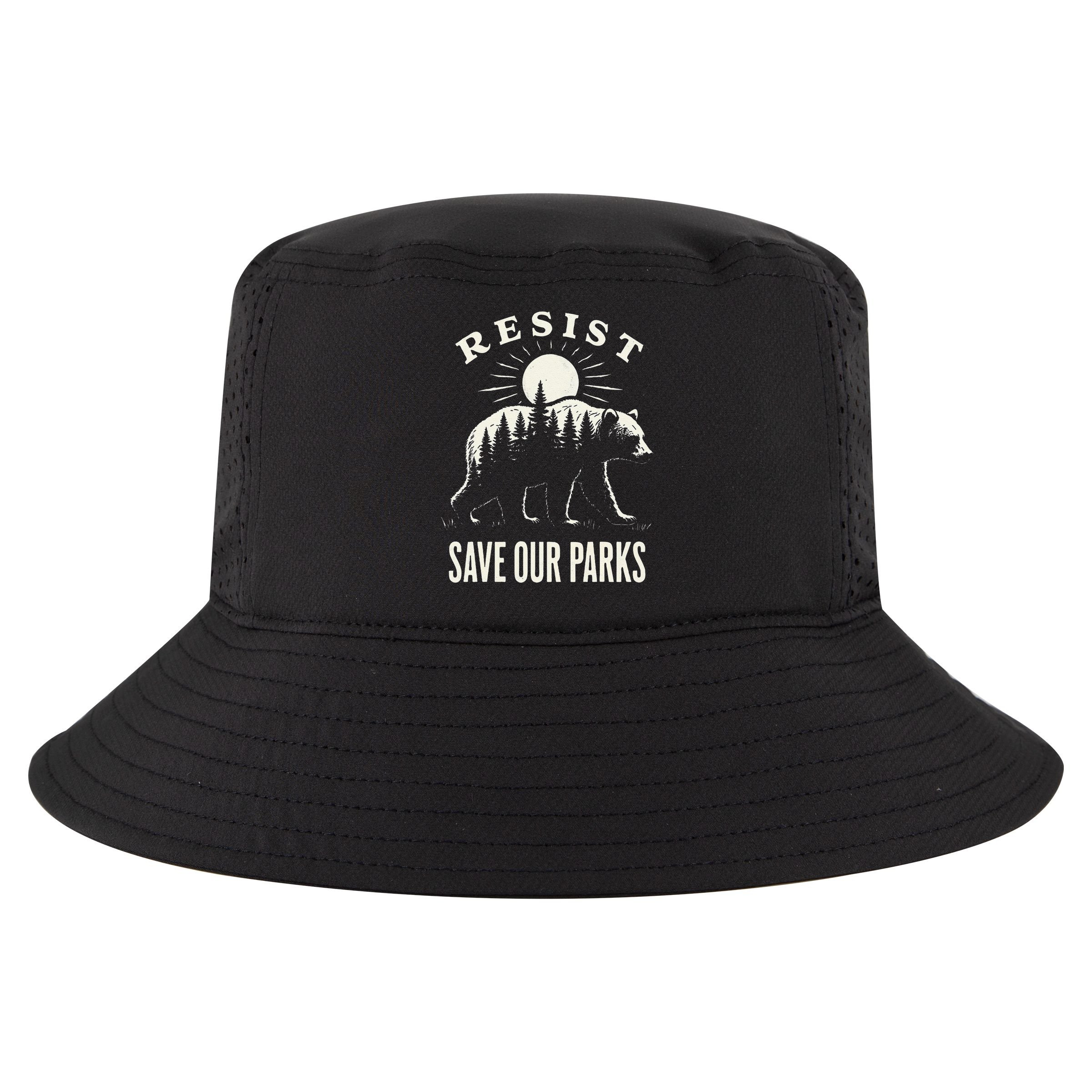 Bear Resist Save Our Parks Cool Comfort Performance Bucket Hat