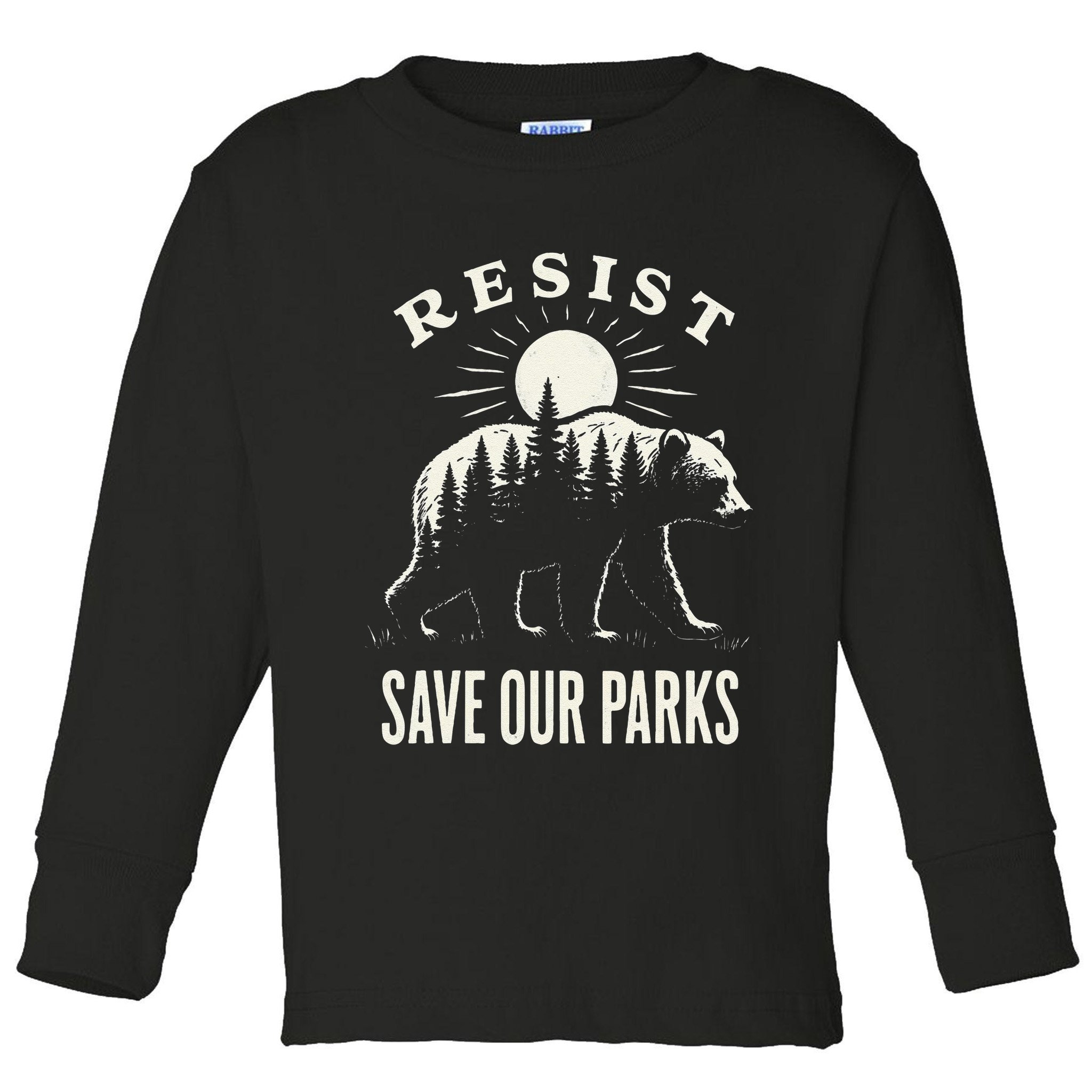 Bear Resist Save Our Parks Toddler Long Sleeve Shirt