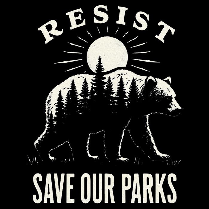 Bear Resist Save Our Parks Womens T-Shirt