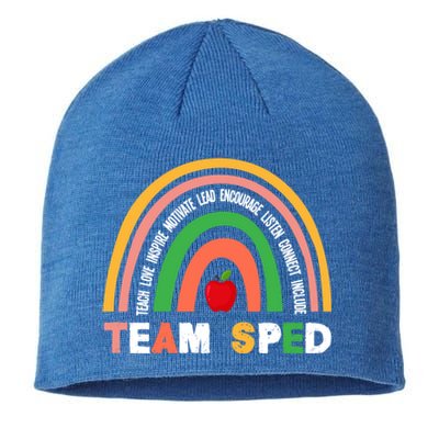 Boho Rainbow Special Needs Teacher Team Sped Great Gift Sustainable Beanie