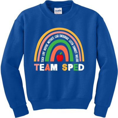 Boho Rainbow Special Needs Teacher Team Sped Great Gift Kids Sweatshirt