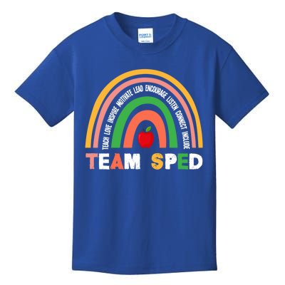 Boho Rainbow Special Needs Teacher Team Sped Great Gift Kids T-Shirt