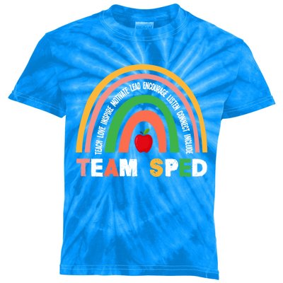 Boho Rainbow Special Needs Teacher Team Sped Great Gift Kids Tie-Dye T-Shirt