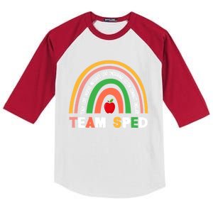 Boho Rainbow Special Needs Teacher Team Sped Great Gift Kids Colorblock Raglan Jersey