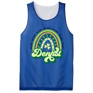 Boho Rainbow Shamrock One Lucky Dentist St Patricks Day Funny Gift Mesh Reversible Basketball Jersey Tank